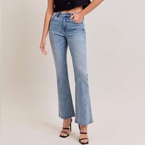 Hidden Jeans Bootcut Side Slit Raw Hem Medium Blue‎ Wash Size 31